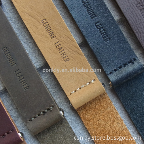 18mm to 24mm genuine leather nato watch strap factory from CONKLY